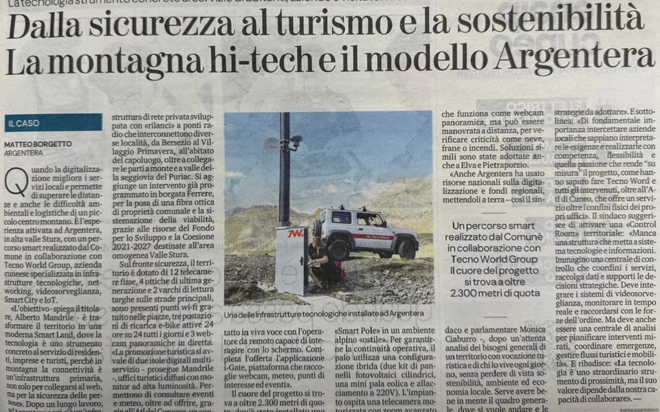 Argentera, la montagna diventa smart: il palo intelligente supera i 2.300 metri
