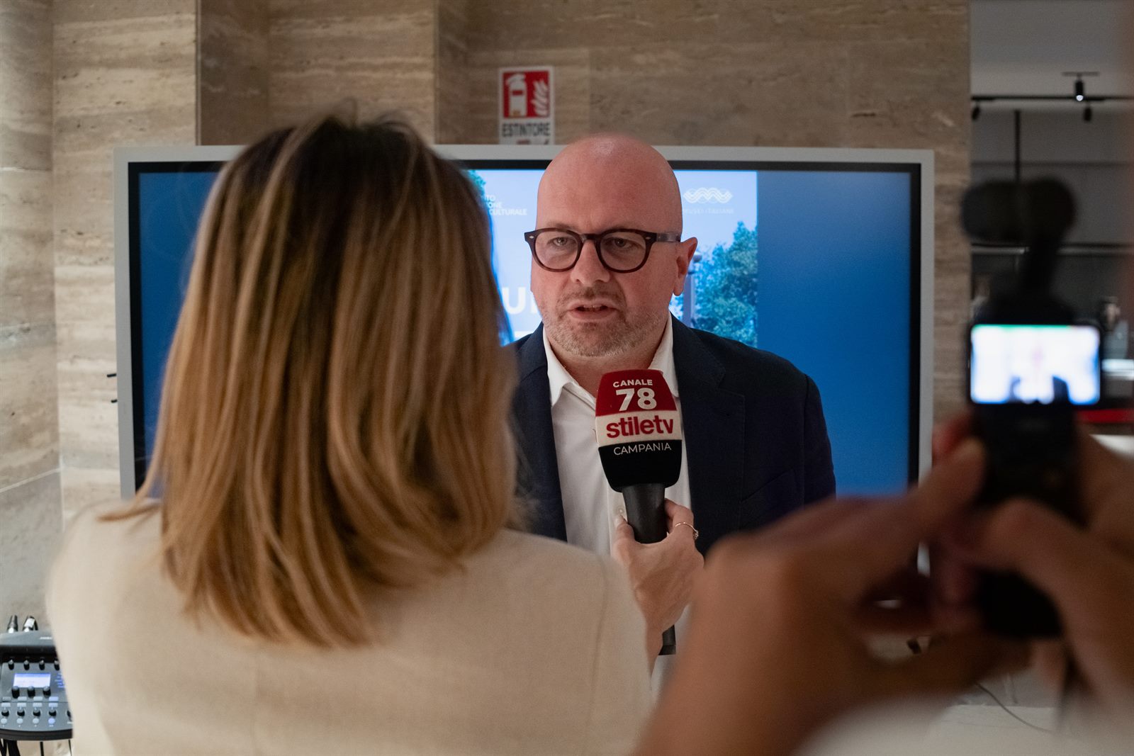 Television interview during the Paestum Smart event