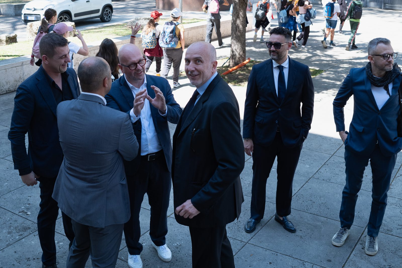 Guests of the Paestum Smart event visiting the Archaeological Park