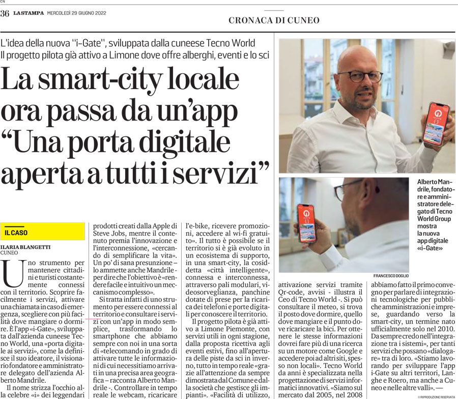 App i-Gate - La Stampa Cuneo