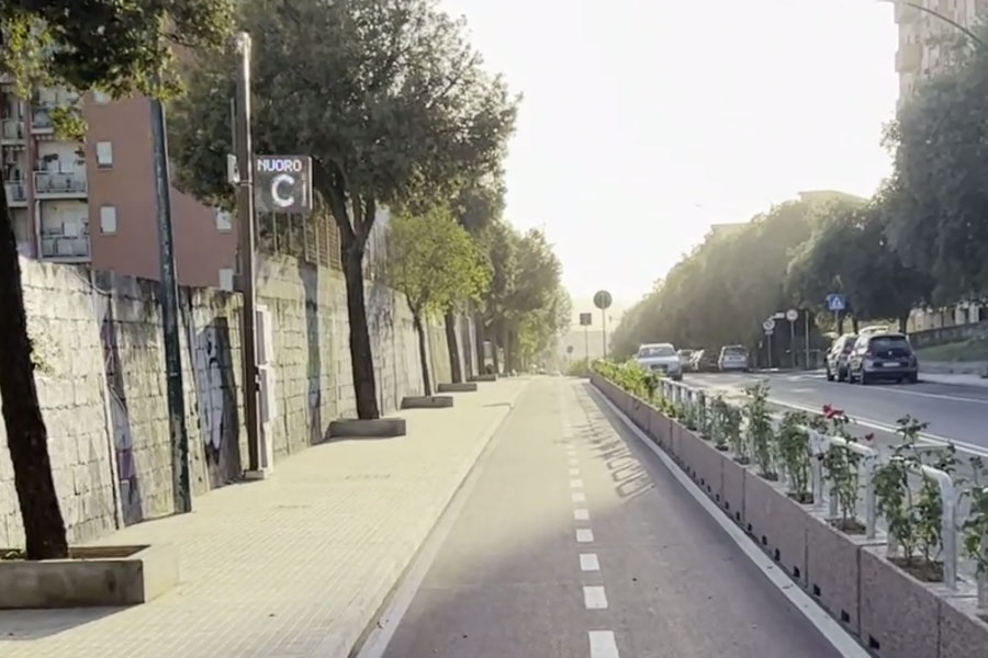 Inaugurata la nuova pista ciclabile smart nel comune di Nuoro